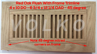 flush wood vent with mitre corner