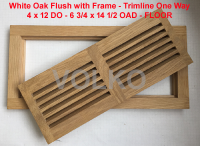 flush floor wood vent oak