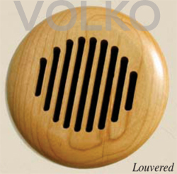 louvered round wood high velocity vent