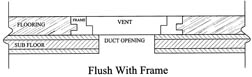 flush with frame wood vent sketch