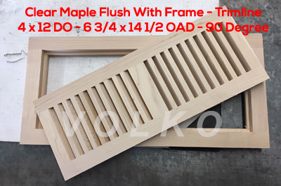 flush with frame trimline wood floor vent