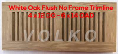 flush no frame oak vent