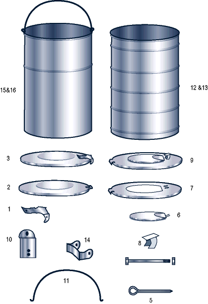 Underground Garbage Cans and Inground Trash Can Parts