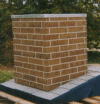 Lightweight real brick look chimney chase.