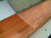 Copper gutter cover for K and half round gutter systems.