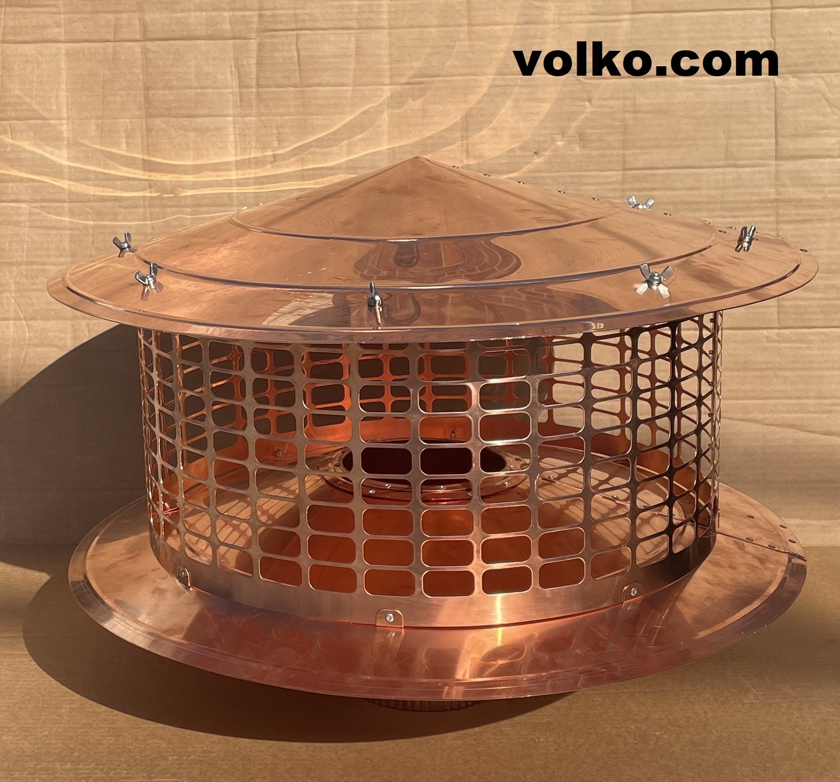  round copper chimney caps