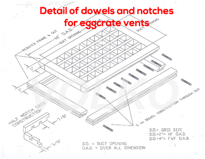 eggcrate vent construction