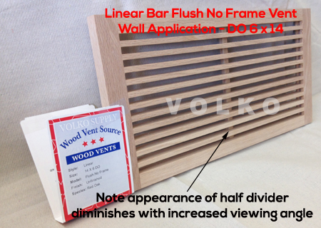 linear bar wood vent wall application