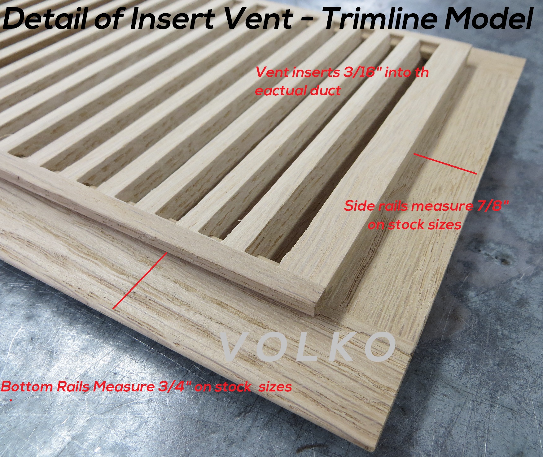 insert model oak vent