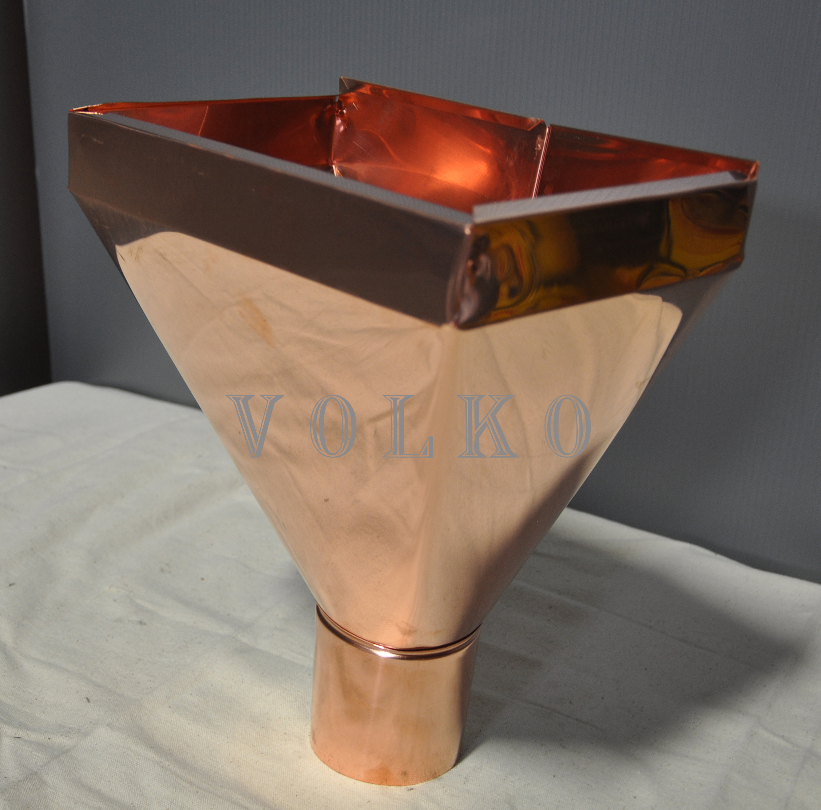 stock 4 inch copper leaderhead