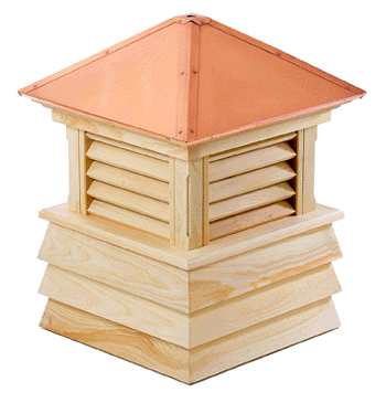 dover cupola...hip style copper roof and shiplap wood base