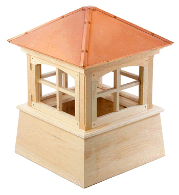 huntington cupola...hip style copper roof and smooth base