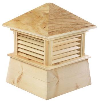 Kent wood cupolas...louvered cupola features a hip style wooden roof and smooth base