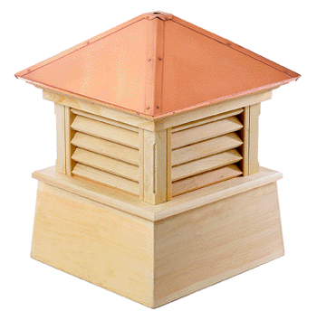 manchester cupola...hip style copper roof and smooth wood base