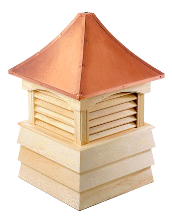 sherwood cupola...pagoda style copper roof and shiplap wood base